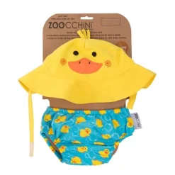 ZooCchini - Conjunto de Banho Chapéu e Cueca 6-12 meses - Pato