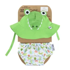 ZooCchini - Conjunto de Banho Chapéu e Cueca 6-12 meses - Crocodilo