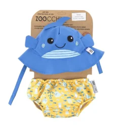 ZooCchini - Conjunto de Banho Chapéu e Cueca 6-12 meses - Baleia