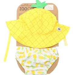 ZooCchini - Conjunto de Banho Chapéu e Cueca 6-12 meses - Ananás