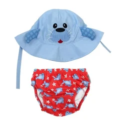 ZooCchini - Conjunto de Banho Chapéu e Cueca 3-6 meses - Foca
